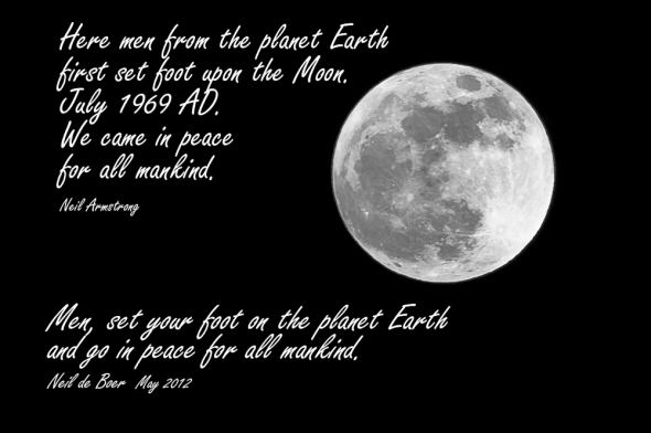 Moon with quotes