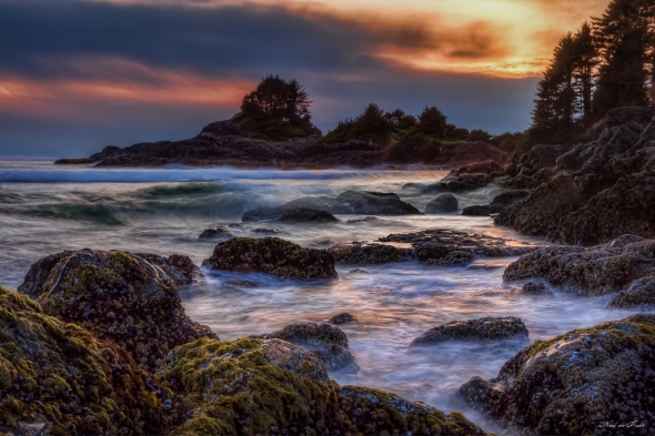 Sunset On The Rocks - Cox Beach Tofino - Vancouver Island